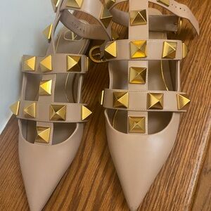 Valentino Garavani Roman Stud ballerina flat shoe size 40/us 10